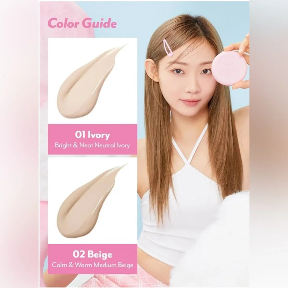 Foundation in Beige by I'm Meme with Wonder Velvet Cushion Korean Makeup